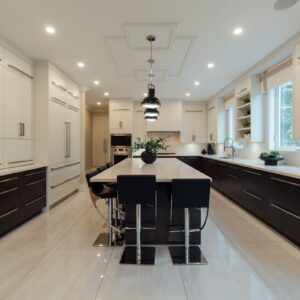 Tủ bếp Inox cánh kính