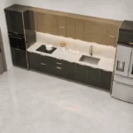 Tủ bếp inox cánh kính ICK003 - Thumbnail