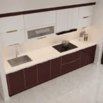Tủ bếp inox cánh kính ICK002 - Thumbnail