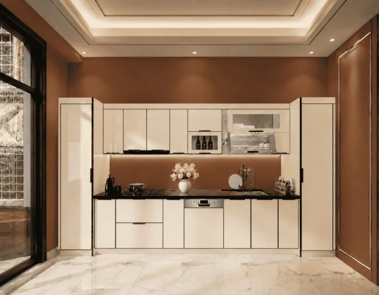 Tủ bếp inox cánh kính ICK006