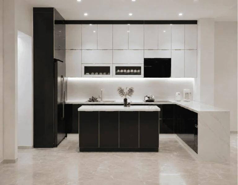 Tủ bếp inox cánh kính ICK001