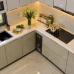 Tủ bếp inox cánh kính ICK008 - Thumbnail