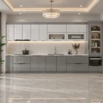 Tủ bếp inox cánh kính ICK010 - Thumbnail
